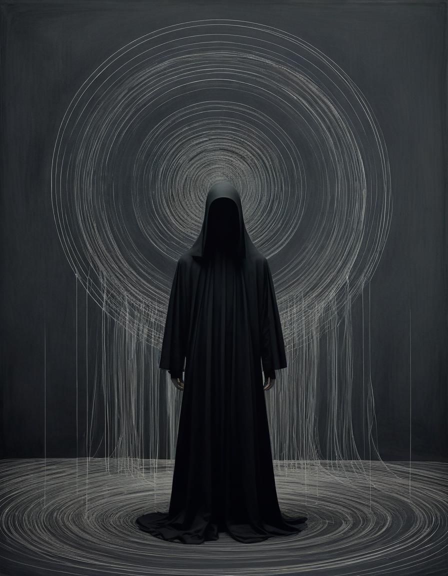 Ethereal Portrait of Jane Jay in Minimalist Geometric Style