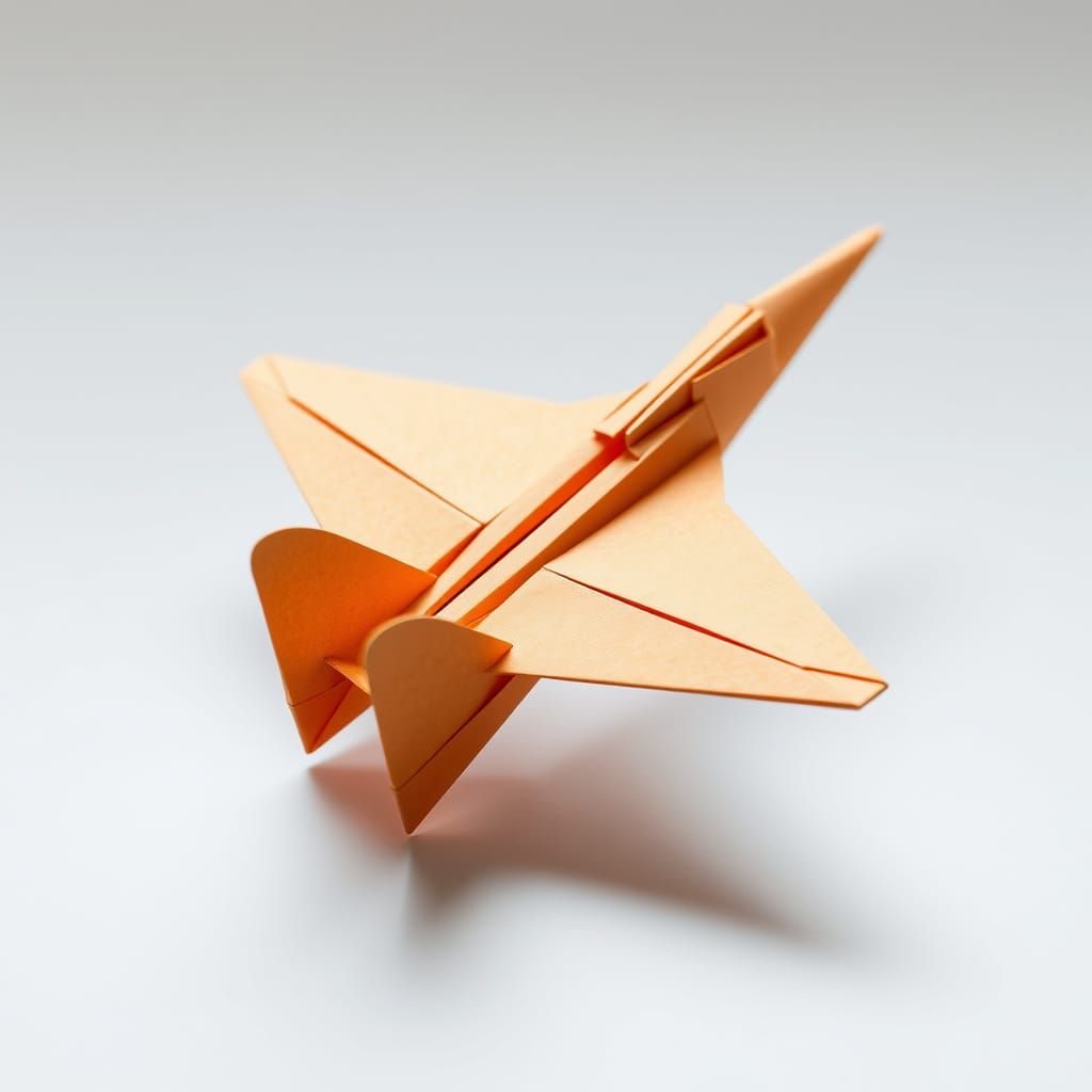 Origami Fighter Jet in Soft Focus