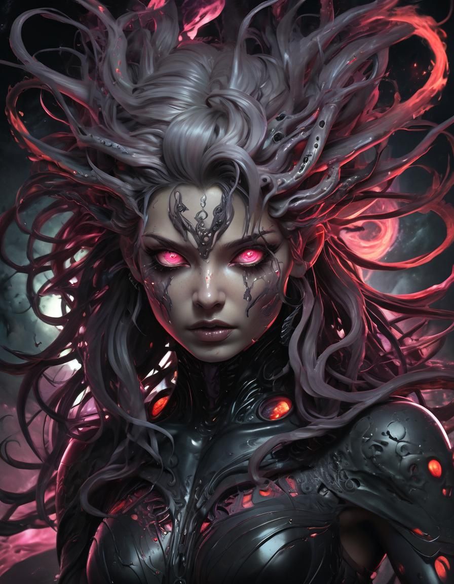 Sci-Fi Dark Fantasy Creature Mind Explosion