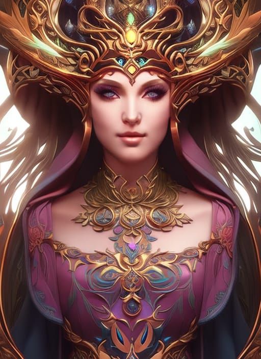 Zodiac Personification in Art Nouveau Style