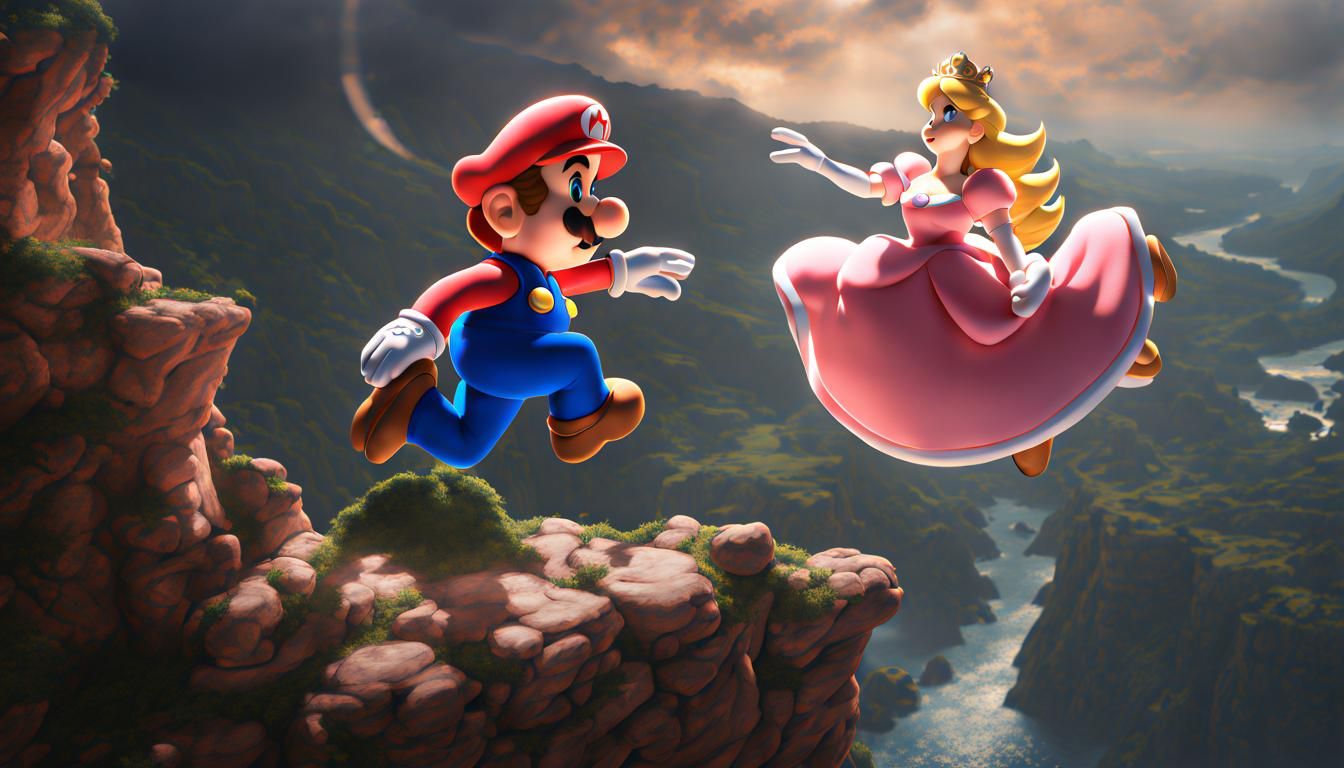 Princess Peach Rescues Mario: Fantasy Concept Art