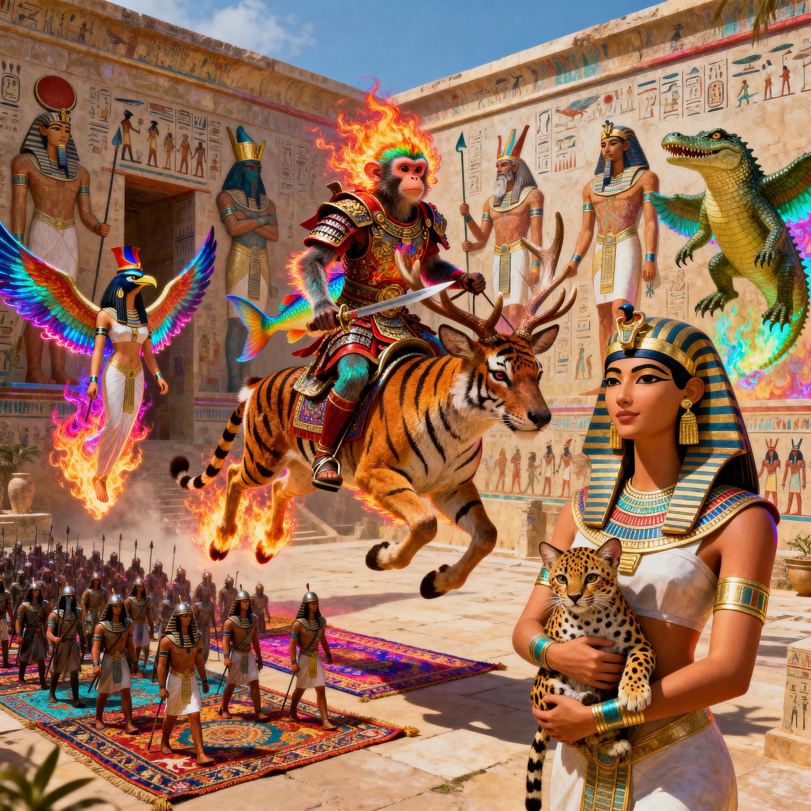 Hybrid Angler Fish Monkey Warlord Rides Reindeer Tiger Over ...