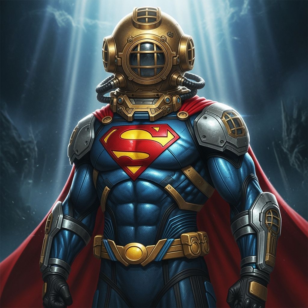 Superman Diver in High Fantasy Style