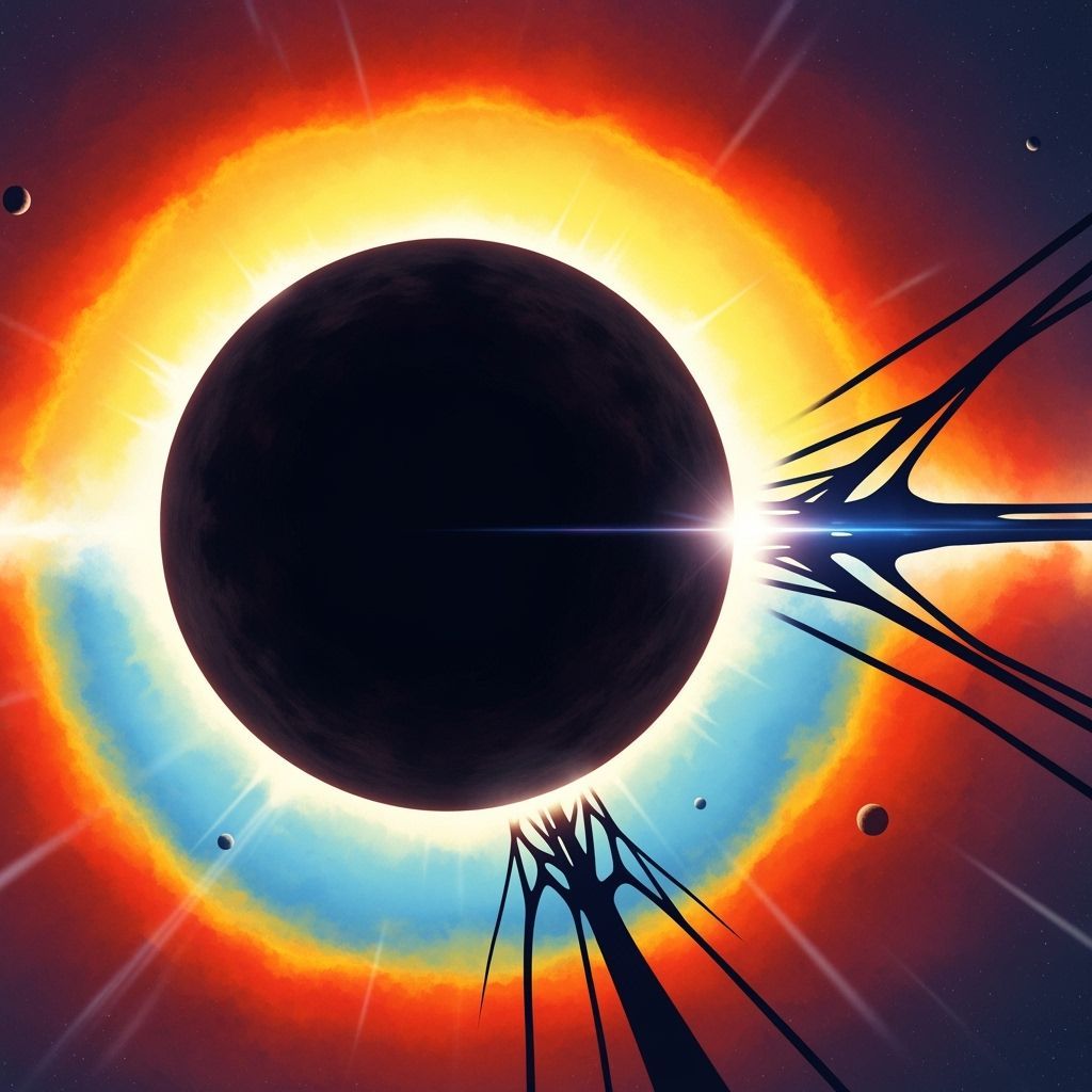 Total Solar Eclipse in Abstract Color Fields