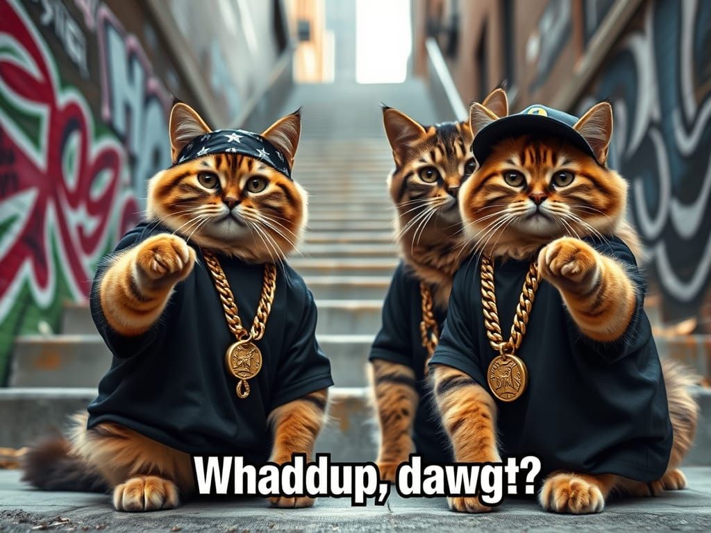 Hip-Hop Cats Meme in New York Street Style
