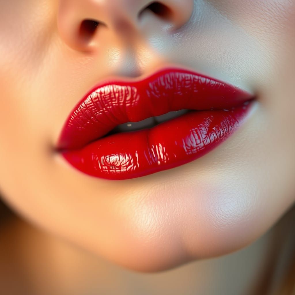 Luscious Red Lips in Professional Photography Style