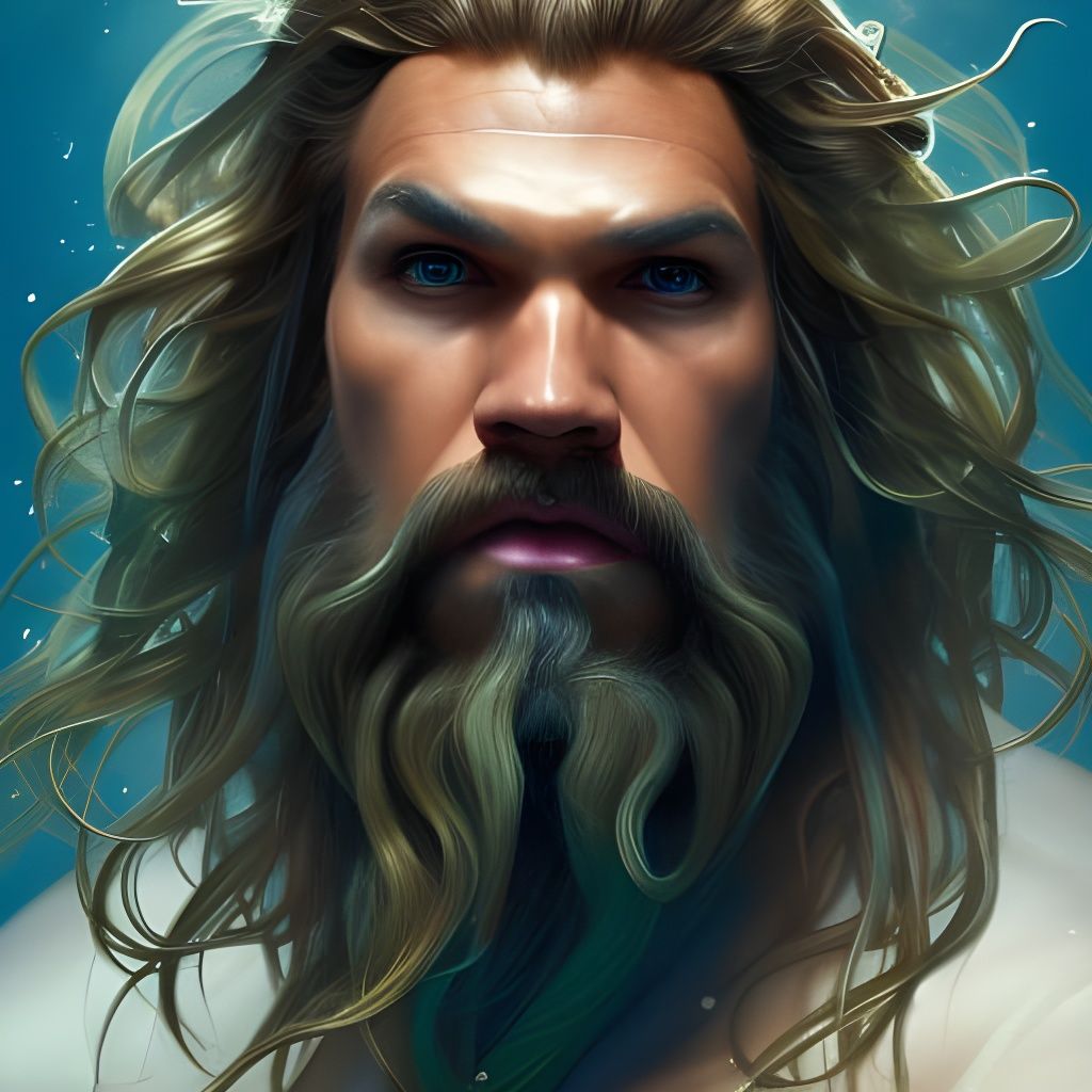 Aquaman Portrait in Art Nouveau Style