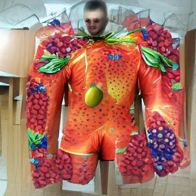 Person Wearing a Fruit Suit