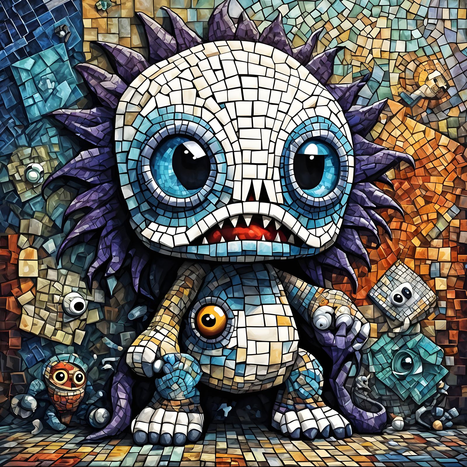 Baby Monster in Tile🛸👽😸🆘