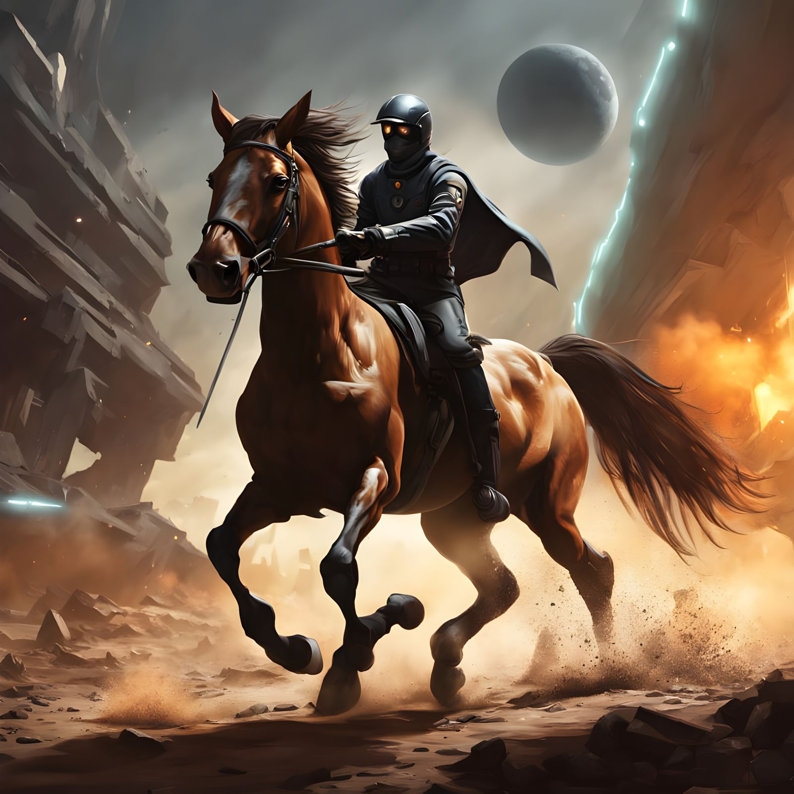 Cybernetic Spy Horse Assaults Secret Base