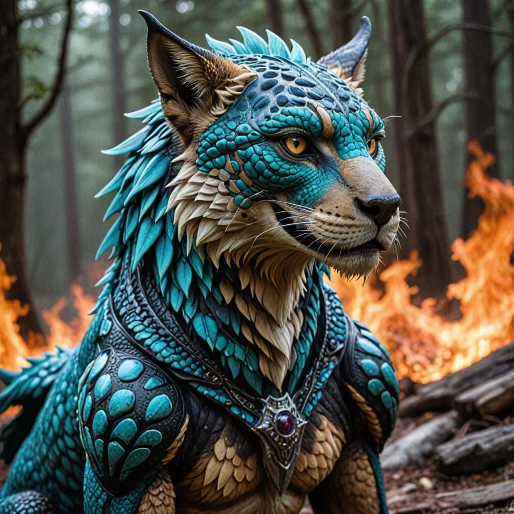 Mythical Creature Hybrid in a Cosmic Landscape