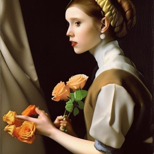 Princess Leia as a Vermeer Painting