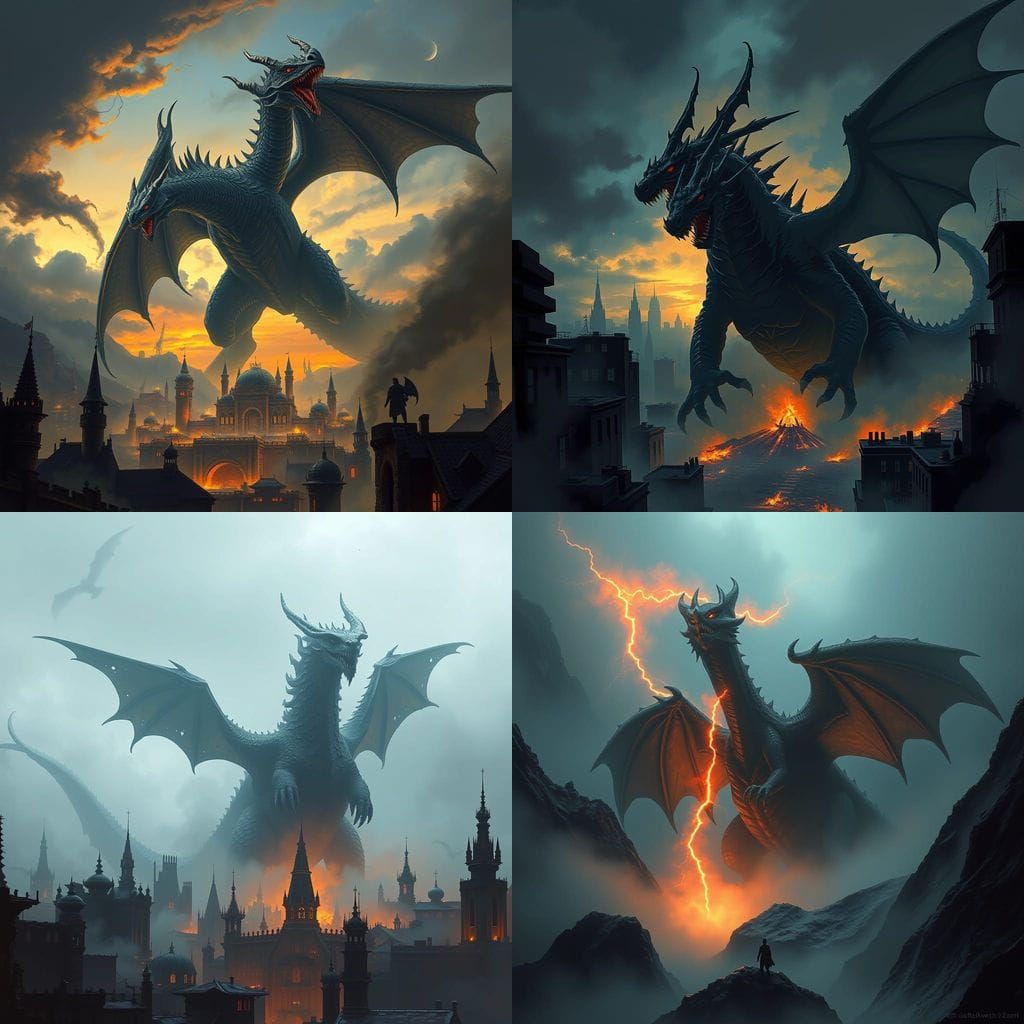 King Ghidorah in a Dark, Sinister Style