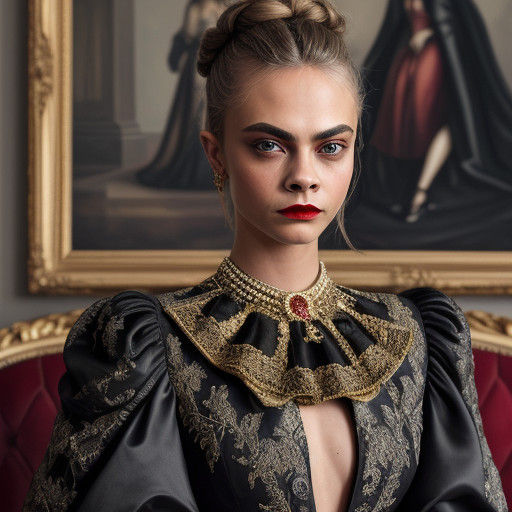 Elegant Victorian Beauty in Charcoal Oil