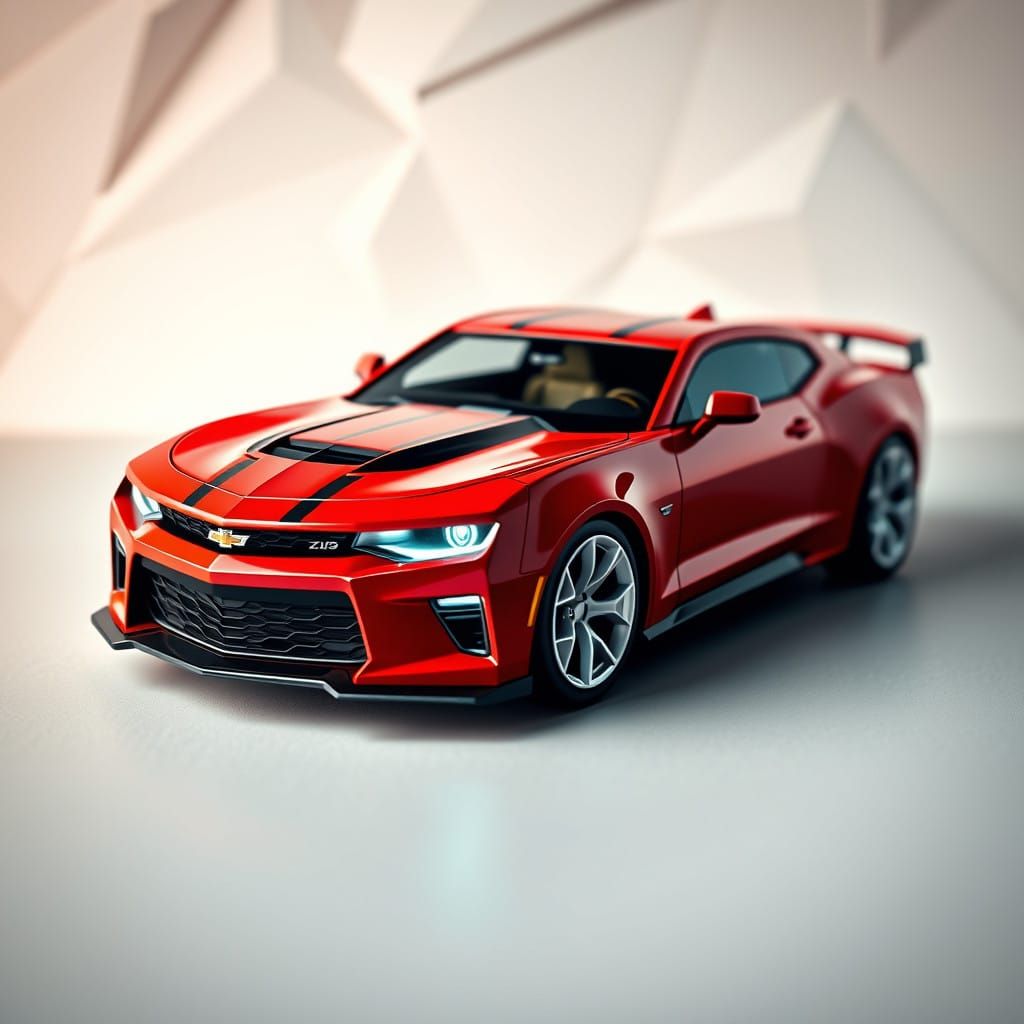 Hyper-Realistic Papercraft Chevrolet Camaro ZL1