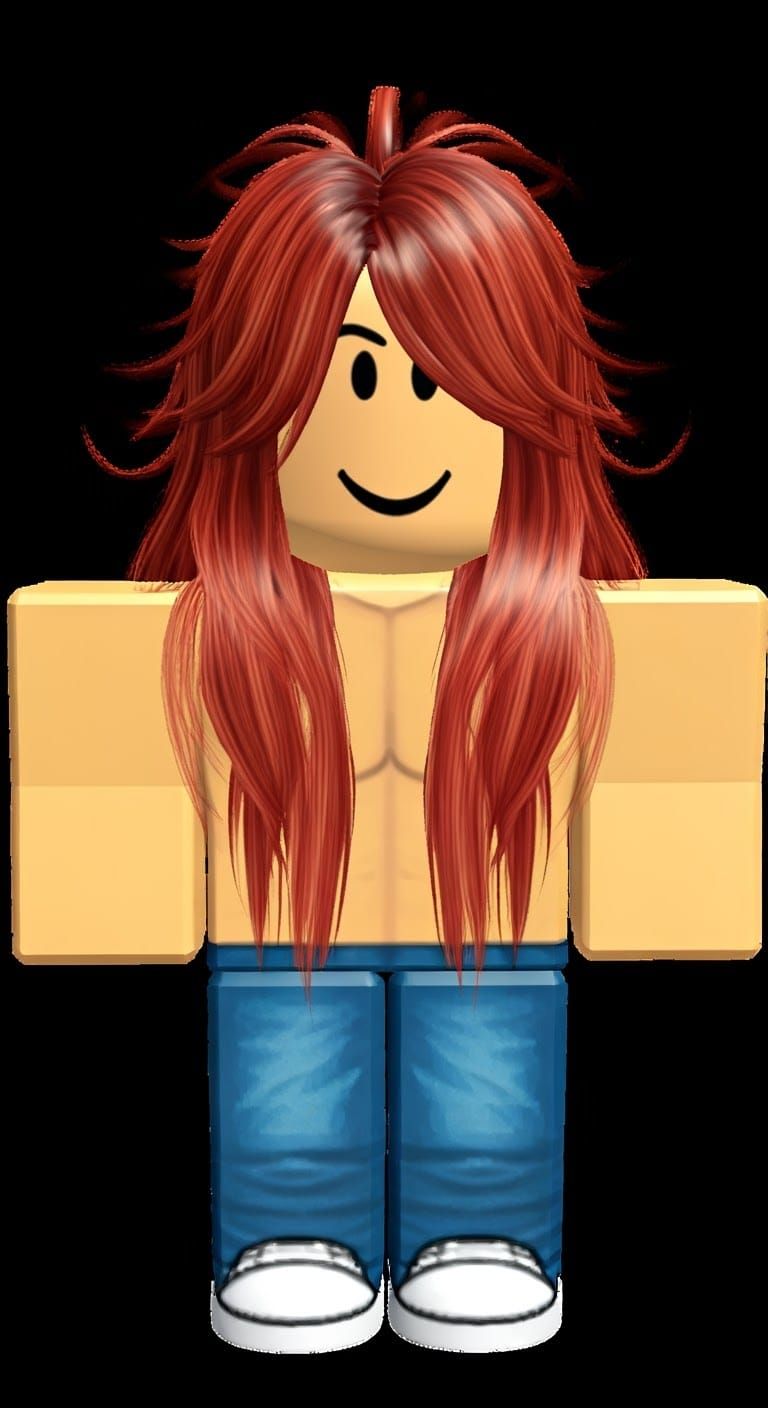 Roblox Bacon Hair T-Pose 3D Render