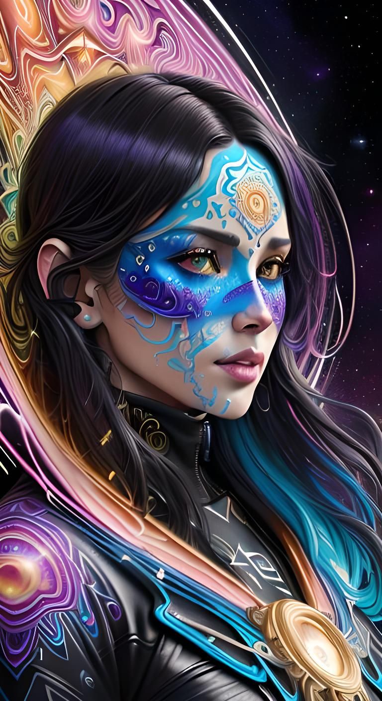 Psychedelic Ghost Rider in Cosmic Fractal Universe