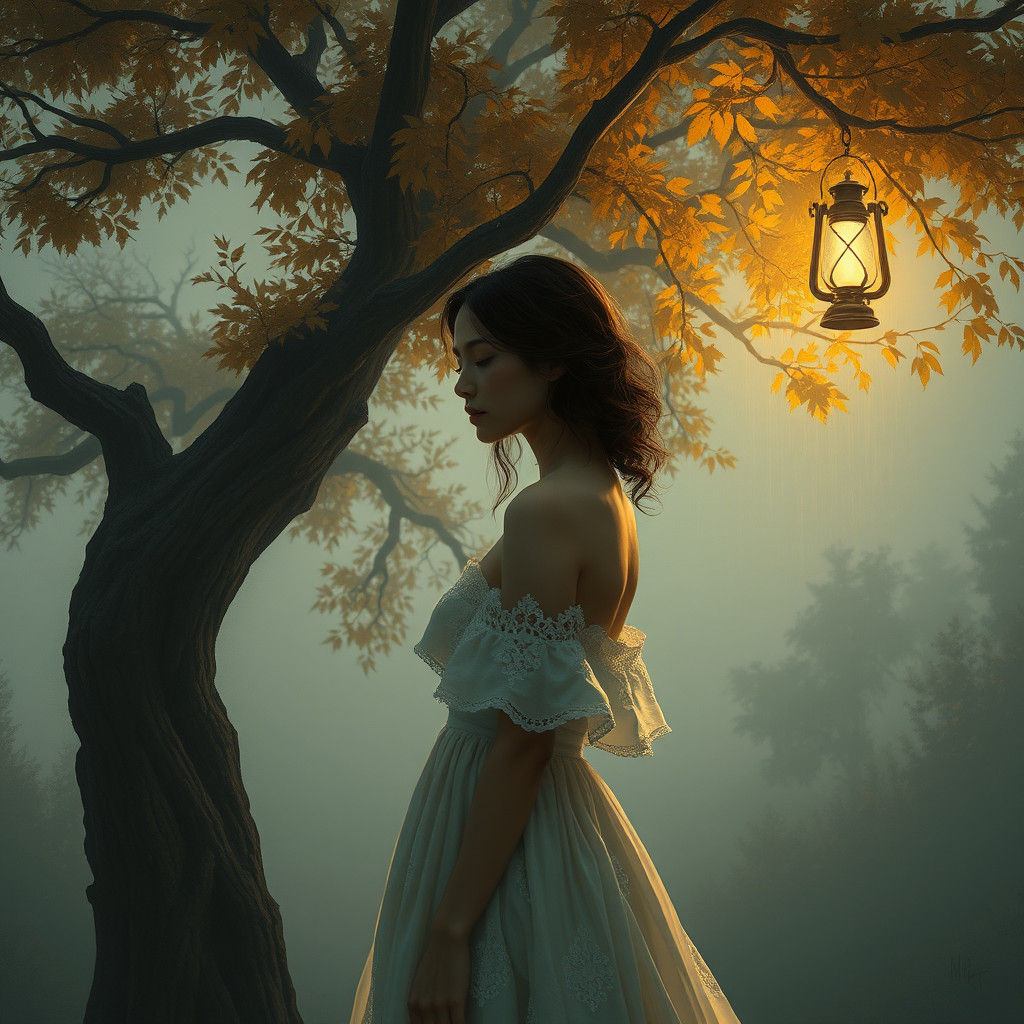 Tears fall like the autumn rain, A heart once full, now in p...