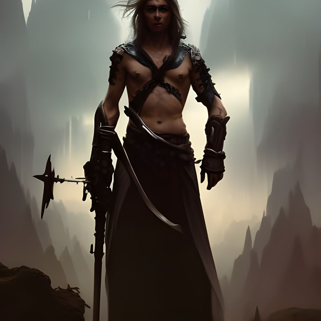 Undead Elf Portrait in Dark Fantasy Style