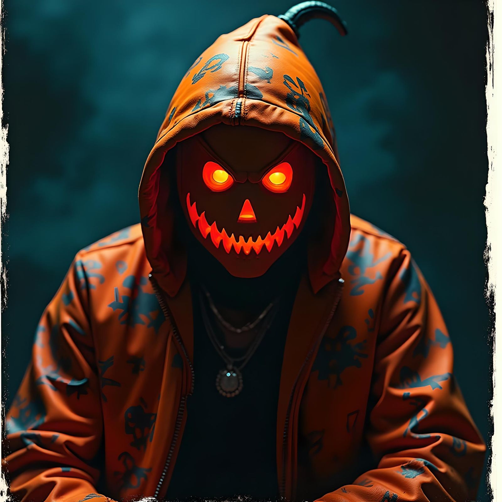 Dark Fantasy Jack O'Lantern Warrior Portrait