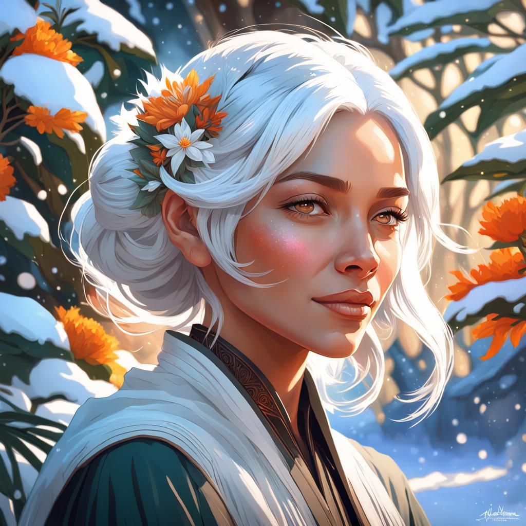 Arkanian Woman Portrait in Hyperrealistic Style