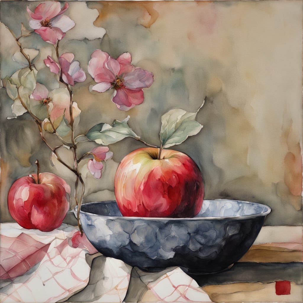 Still life with apples