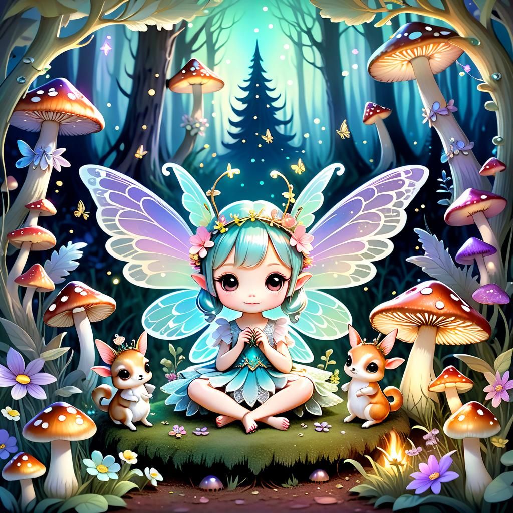 Enchanted Forest Tea Party with Chibi Fairy
