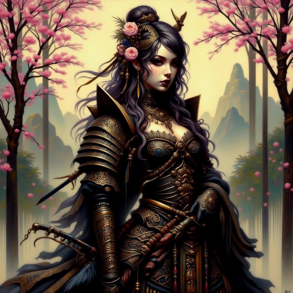 Gothic Samurai Warrior Maiden