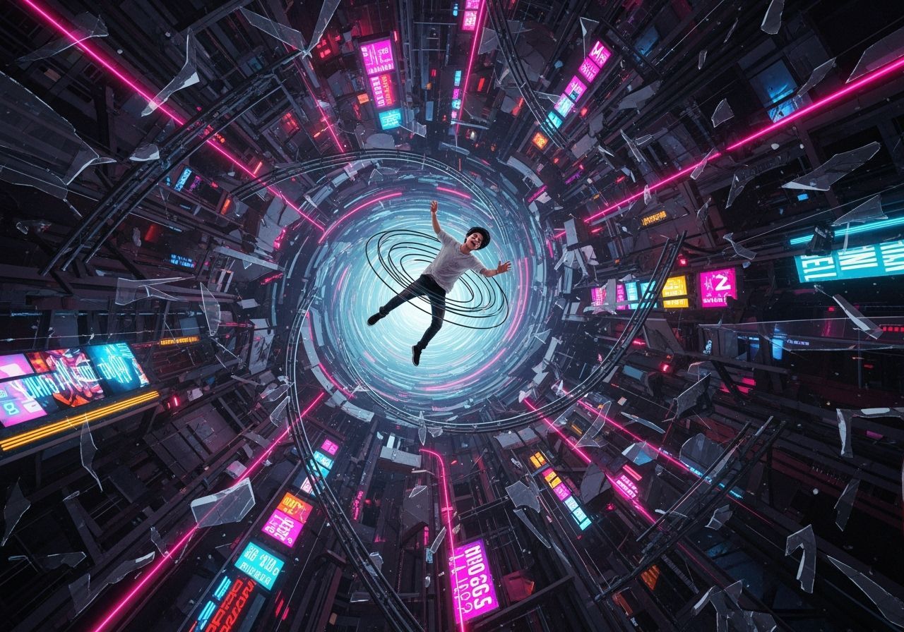 Chaotic Vortex of Urban Angst: A Dizzying Descent