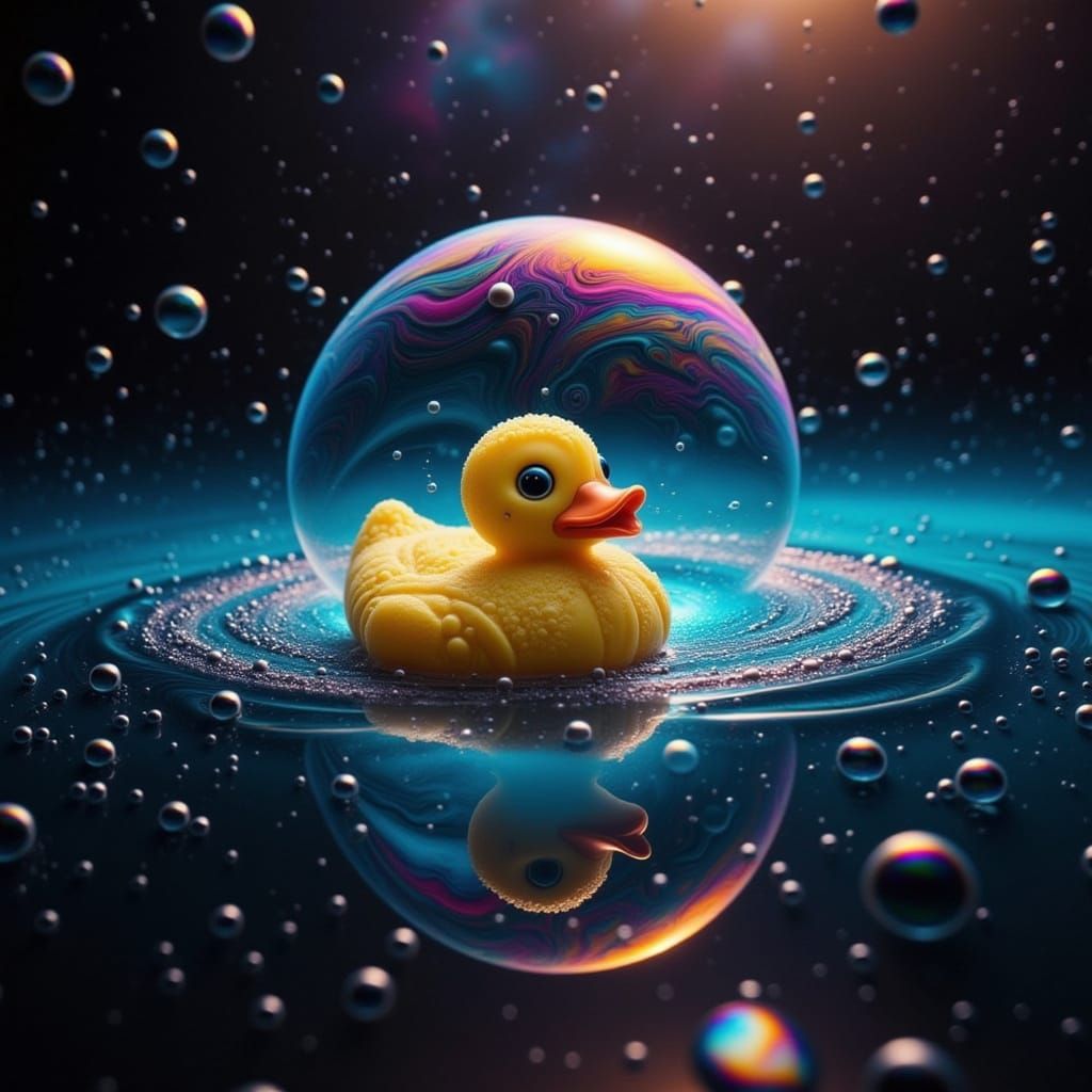 Cosmic Rubber Duck in Vibrant Holographic Spectrum