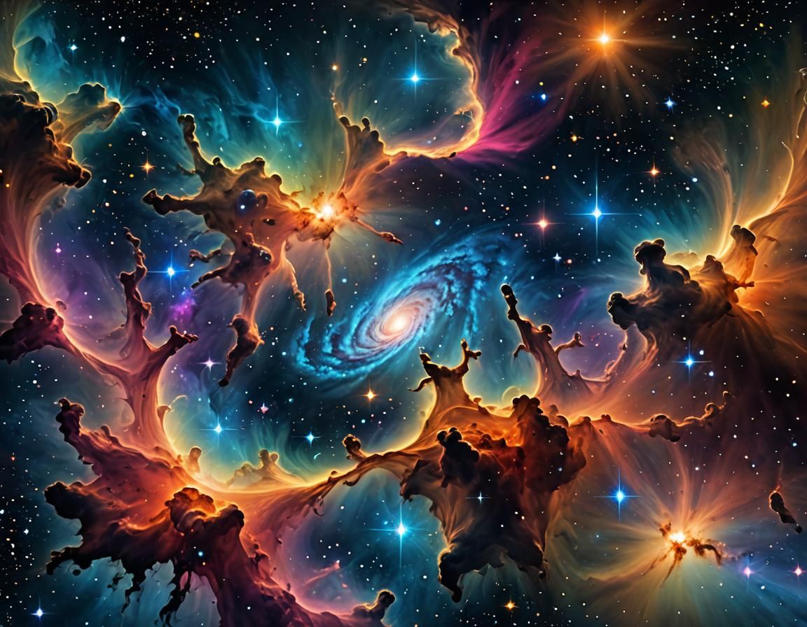 Living Stars Journey Through a Cosmic Nebula