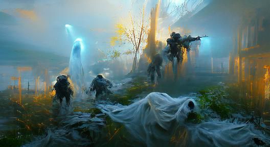 Ethereal Ghosts in Polished CryEngine Film Concept Art