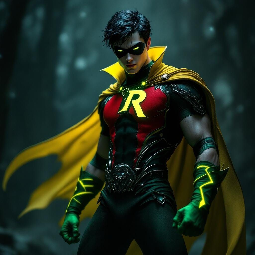 Gothic Robin the Boy Wonder in Action Pose