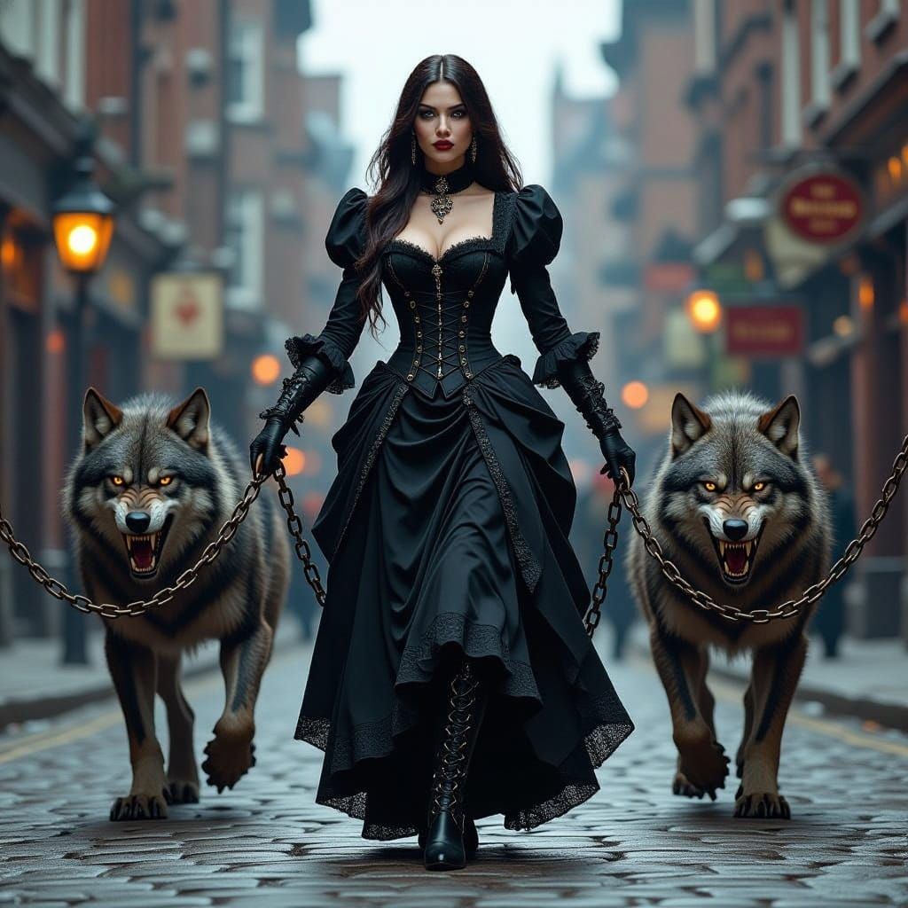 Vampire with Werewolf Protectors in Steampunk London