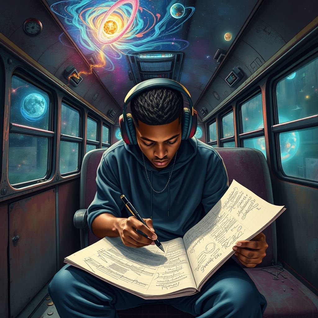 Rapper Seeks Inspiration in Dusty Bus