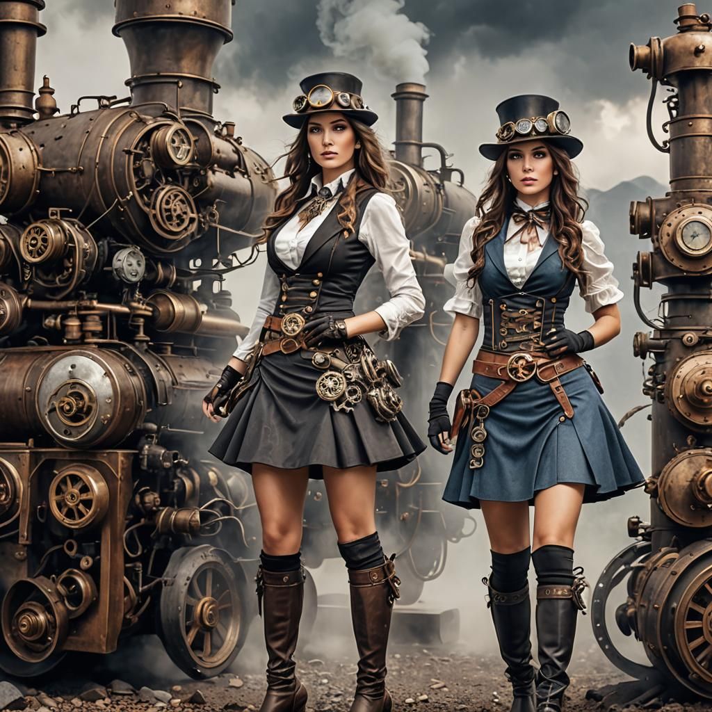 Steampunk Fashion in Mountain Storm