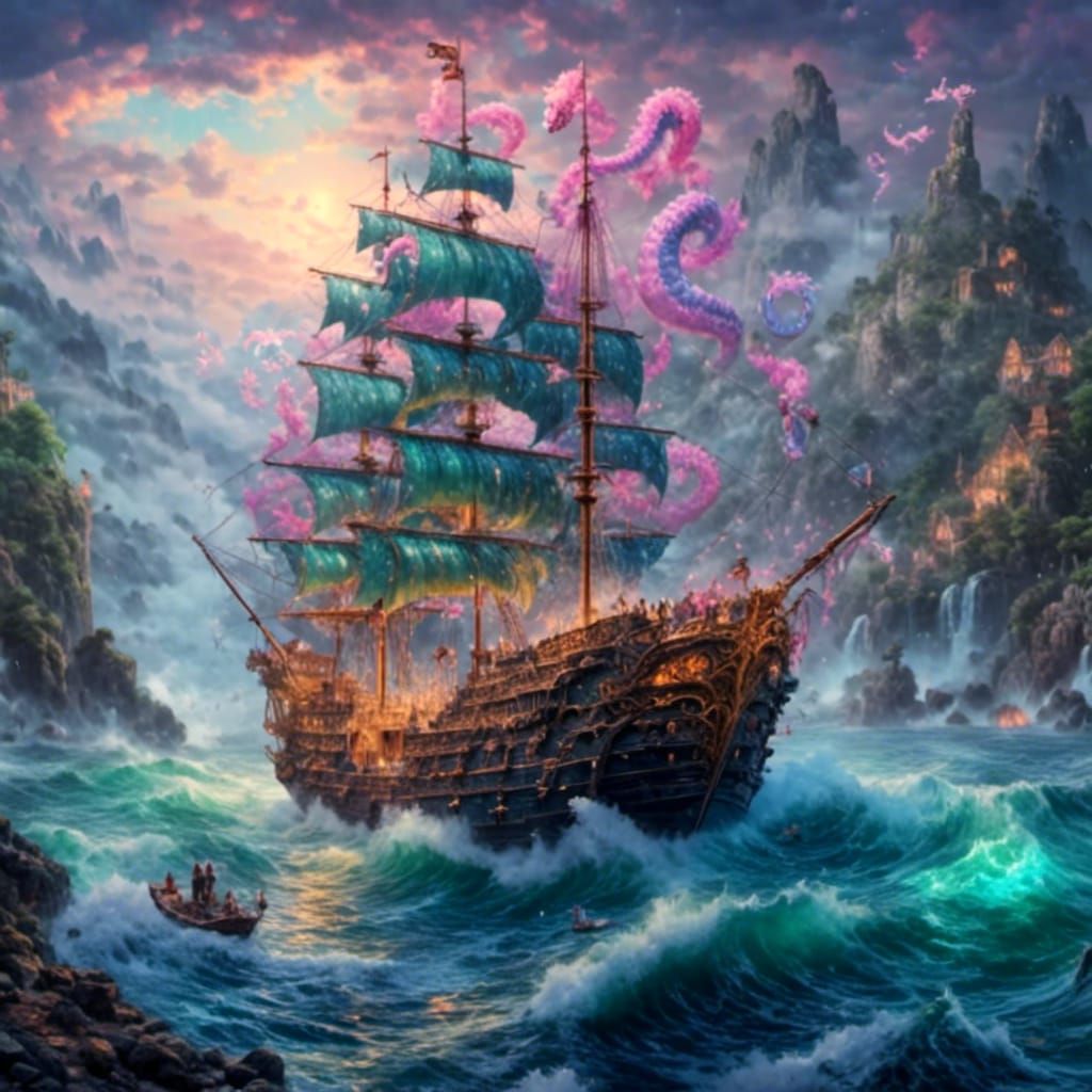 Epic Sea Serpent Battle on Misty Seas