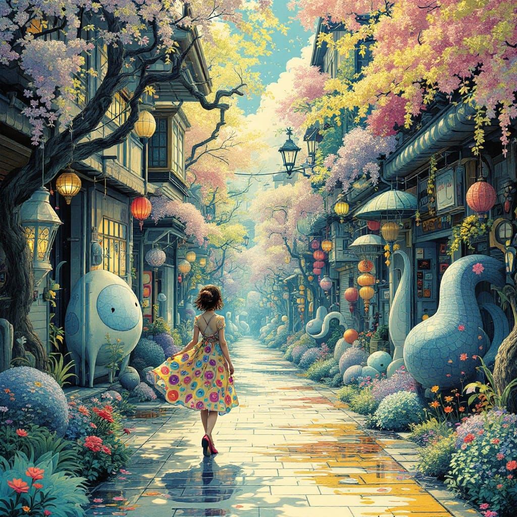 Ethereal Pop Art Fusion: Amano and Murakami