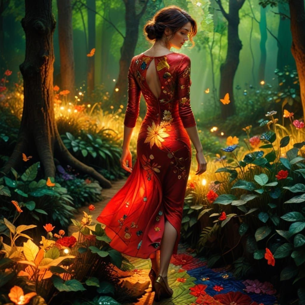 Luxurious Patchwork Quilt in 3D Detail with Diamonds and Pre...