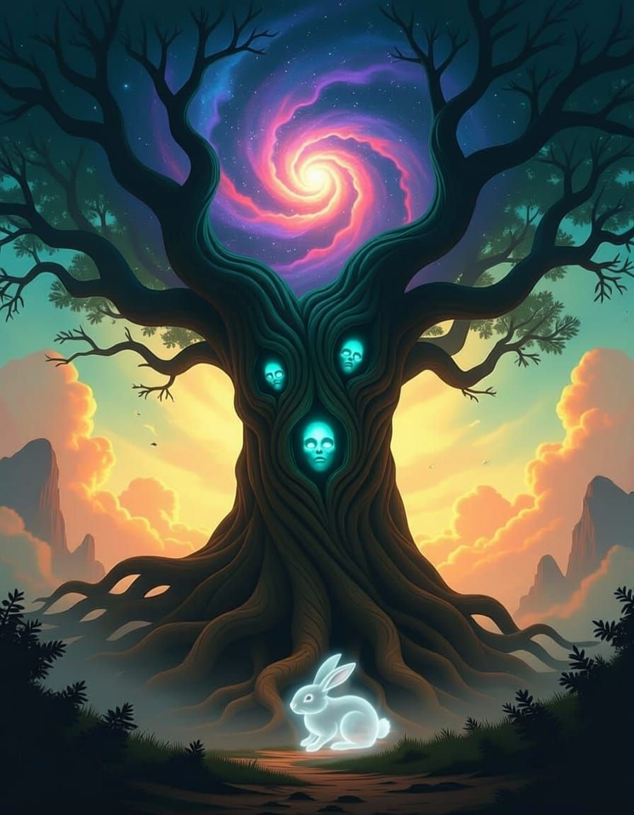 Cosmic Horror Tree in Nebula