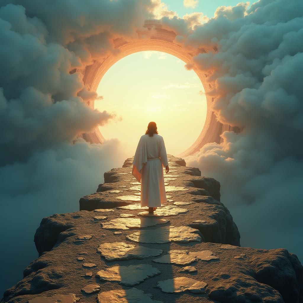 Intersection of Realms: A Heavenly Concept Art Piece