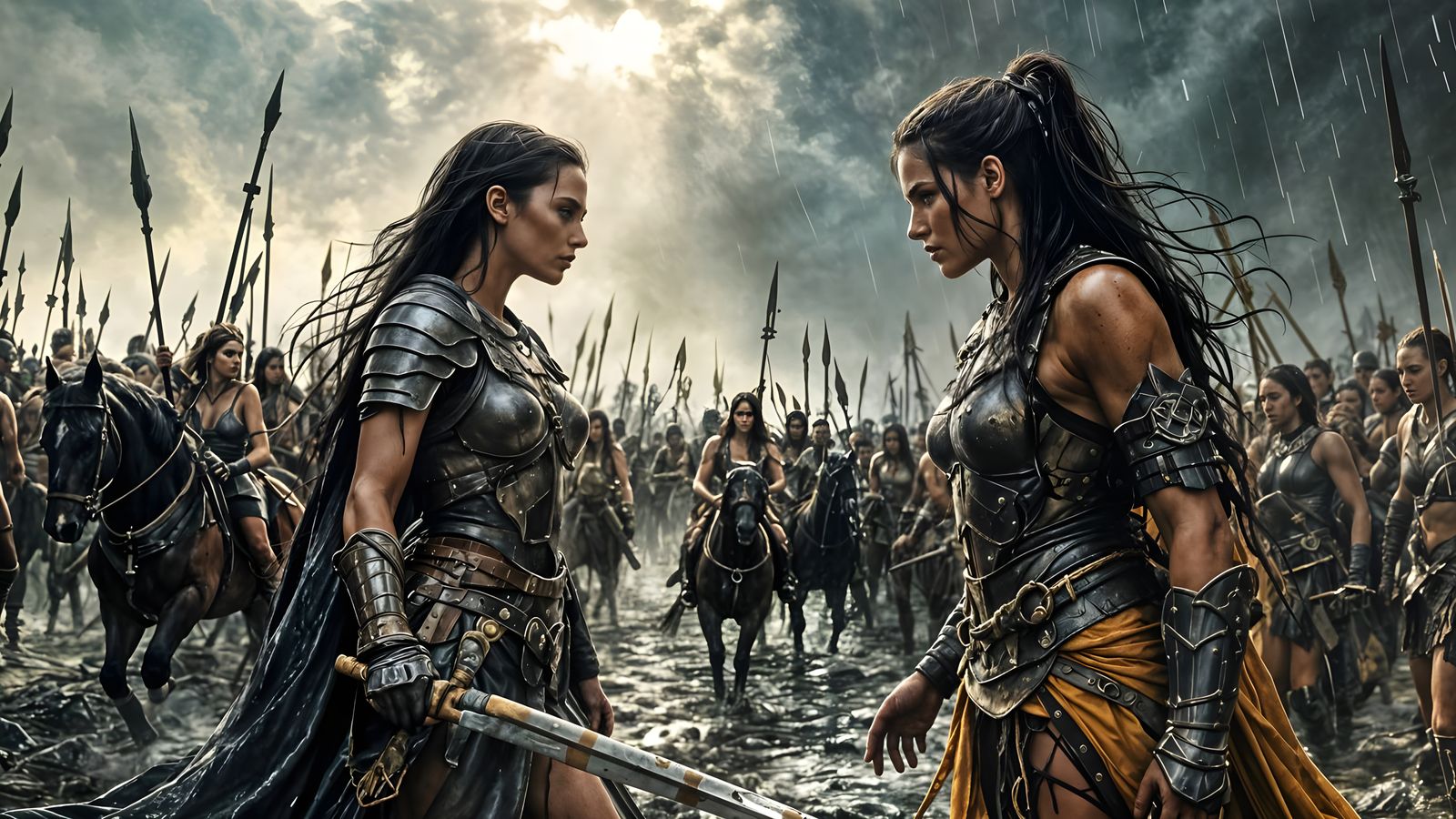 Ancient Warriors Clash on War-Torn Plains