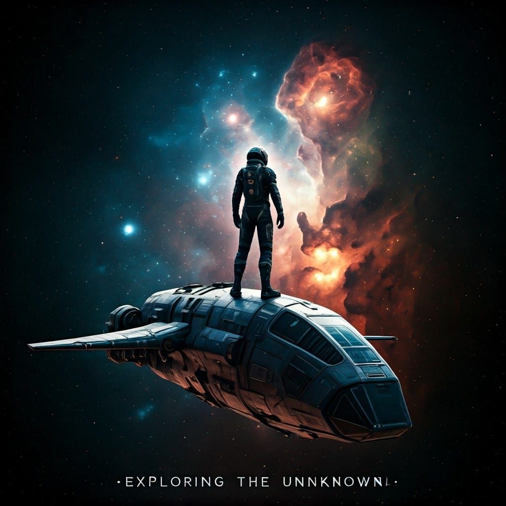 Surreal Space Odyssey in Futuristic Style