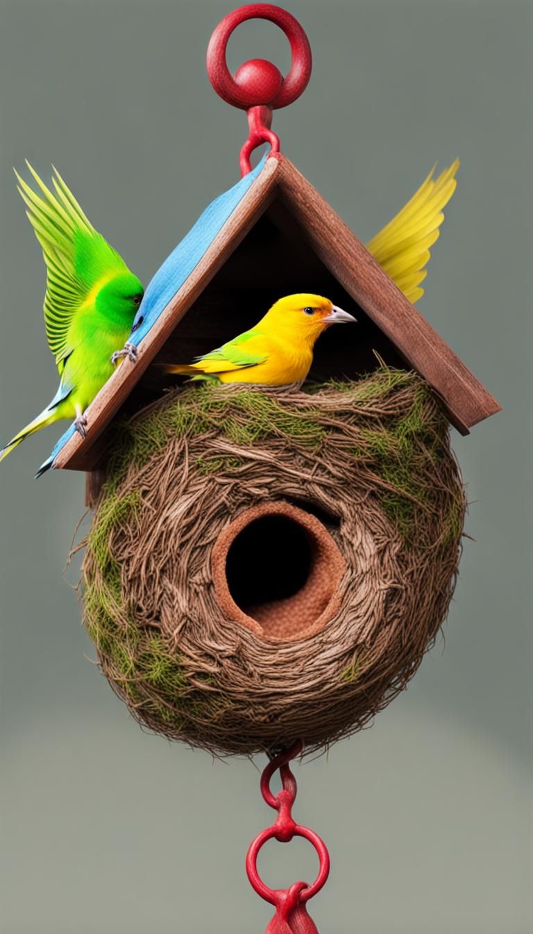 Comfortable and Colorful Bird Nests with Sharp Details