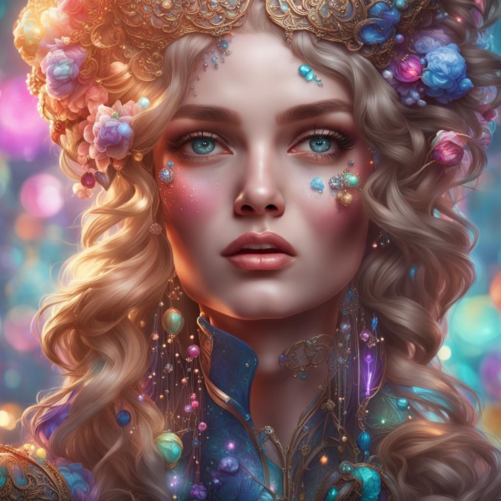 Detailed Mannequin Portrait with Nail Art