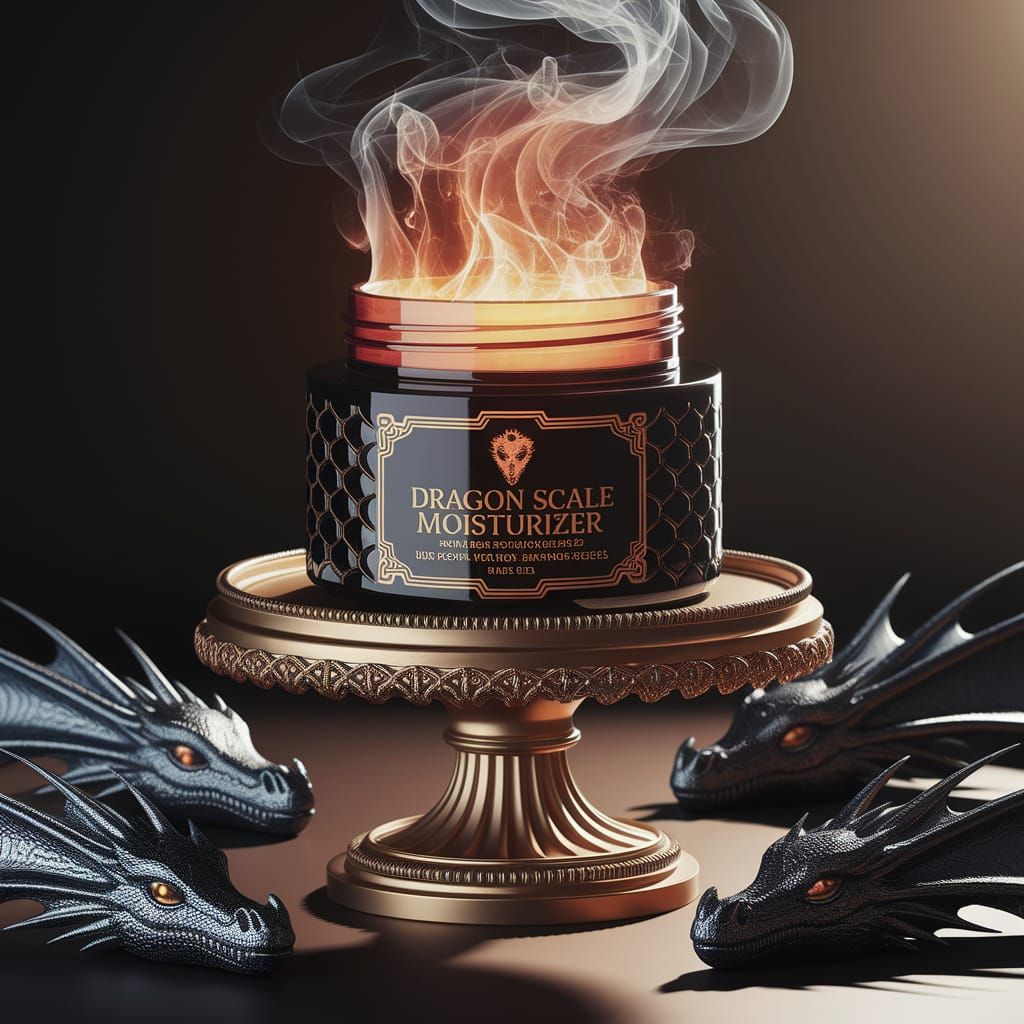 Obsidian Jar of Dragon Scale Moisturizer