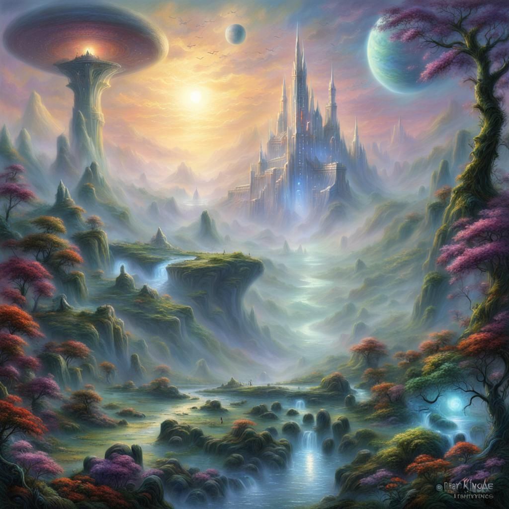 Ethereal Alien Planet in a Fantasy Style