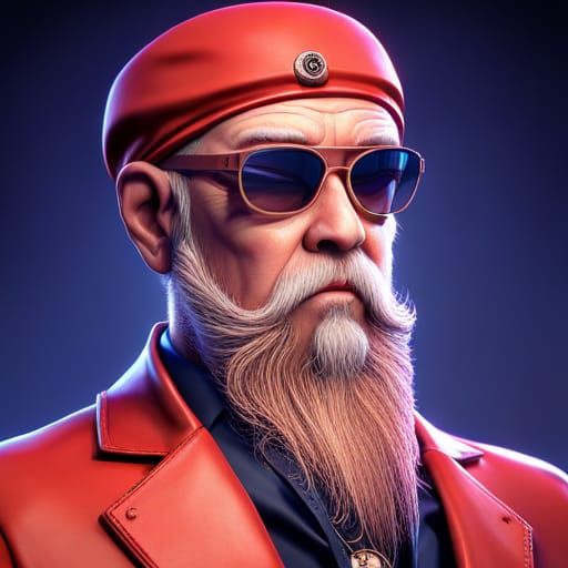 Ultra-Realistic 3D Portrait of Dusty Hill