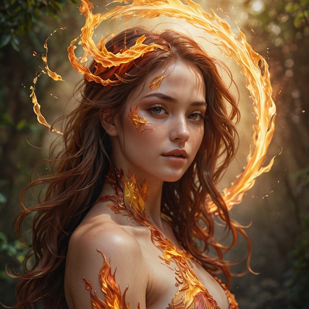 Ethereal Goddess of Nature Embodied in Realistic Digital Art