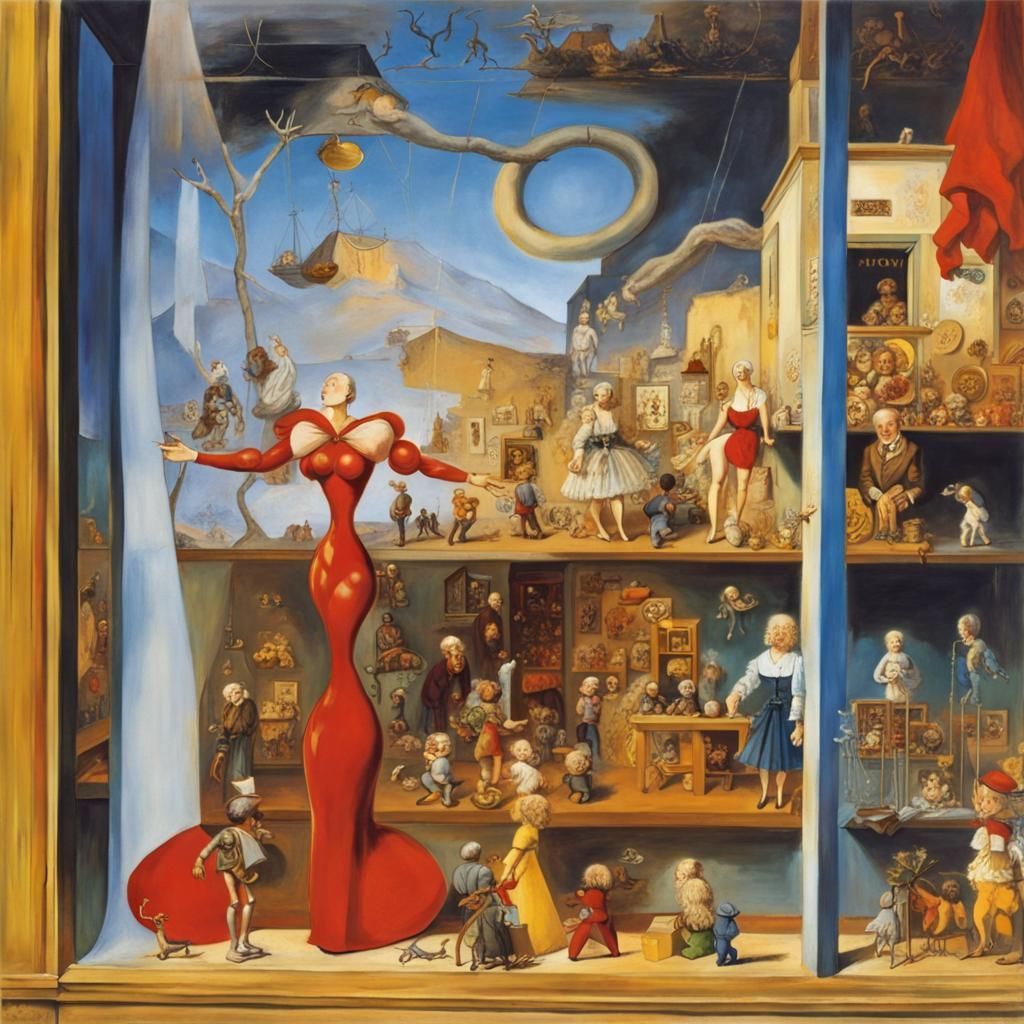 Surreal Toy Store Window Display